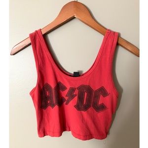 Forever 21 AcDc crop top tank